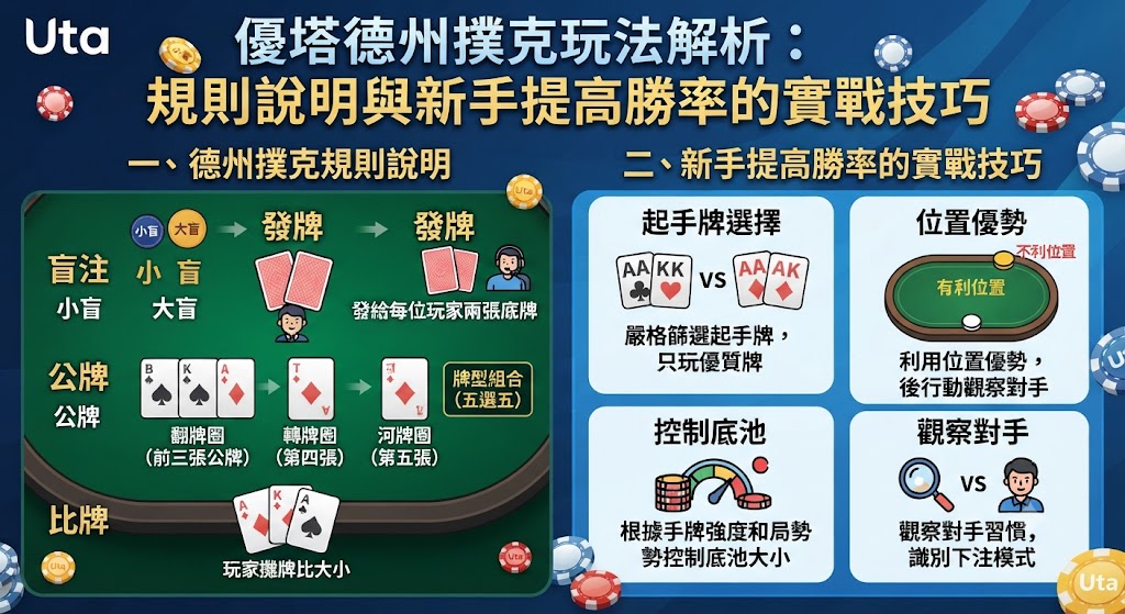 撲克玩法解析:規則說明與新手提高勝率的實戰技巧
