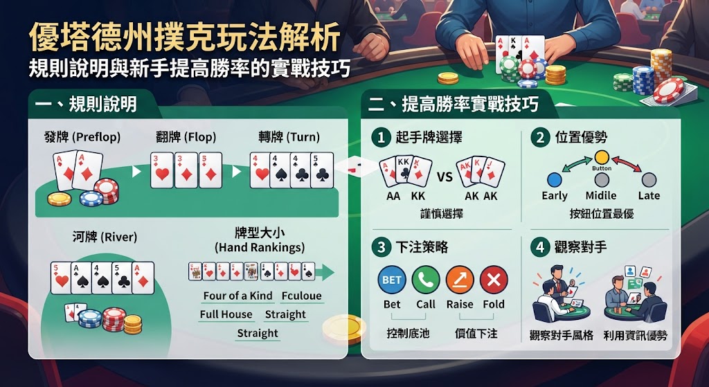 撲克玩法解析:規則說明與新手提高勝率的實戰技巧